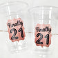21st PARTY CUPS -21st Birthday Party 21st Party Decorations 21st Party Favors 21st Birthday 21 Birthday Party 21st Party Supplies Finally 21