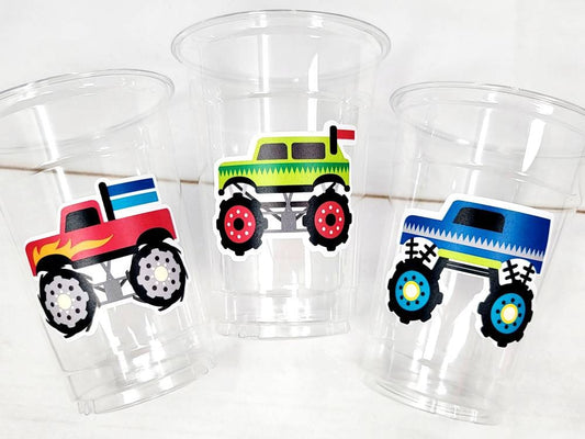 MONSTER TRUCK PARTY Cups - Monster Truck Treat Cups Monster Truck Birthday Monster Truck Party Monster Truck Party Favors, Monster Truck Cup
