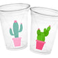 CACTUS PARTY CUPS - Cactus Birthday Fiesta Cups Cactus Party Decorations Cactus Baby Shower Decorations Llama Birthday Decorations Cactus