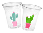 CACTUS PARTY CUPS - Cactus Birthday Fiesta Cups Cactus Party Decorations Cactus Baby Shower Decorations Llama Birthday Decorations Cactus