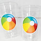 BEACH PARTY CUPS - Beach Ball Cups Beach Cups Beach Ball Party Cups Beach Ball Decorations Beach Party Decorations Beach Party Favors Beach