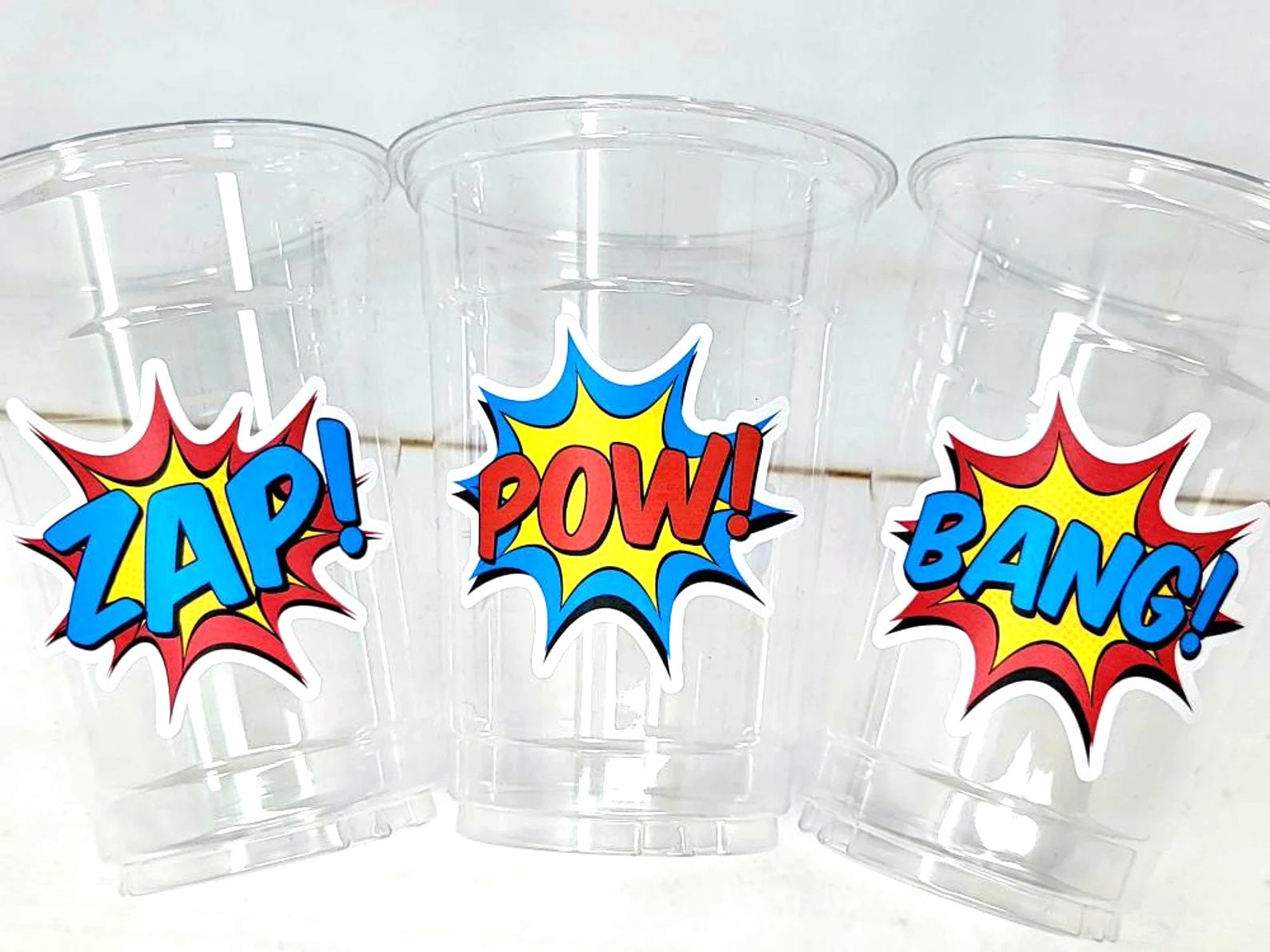 SUPERHERO PARTY CUPS - Superhero Cups Superhero Birthday Superhero Party Superhero Decorations Superhero Party Favors Superhero Cup Favors