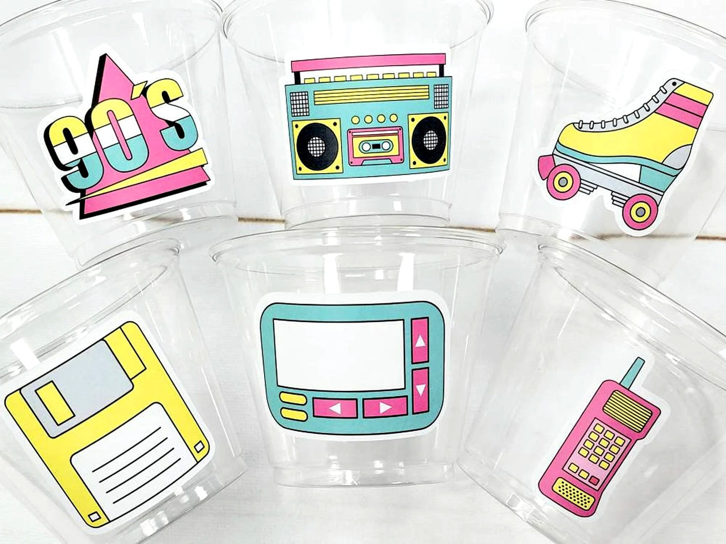 I Love the 90'S PARTY CUPS - 90's Birthday Cups 90's Party Cups 90's Decorations 90's Birthday Party 90's Birthday Party Decorations 90s 80s