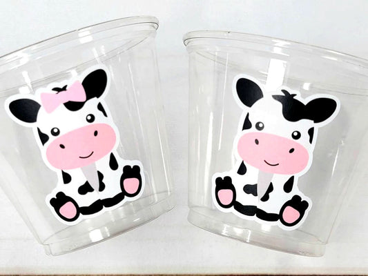 COW PARTY CUPS - Cow Cups Cow Birthday Cups Farm Animal Cups Cow Party Favors Farm Cow Baby Shower Cow First Birthday Cow Party Decorations