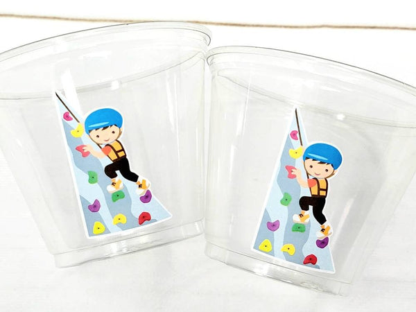 ROCK CLIMBING PARTY Cups -Rock Climbing Birthday Cups Rock Climber Cups Rock Climbing Party Decorations Rock Climb Cups Rock Climbing Favors