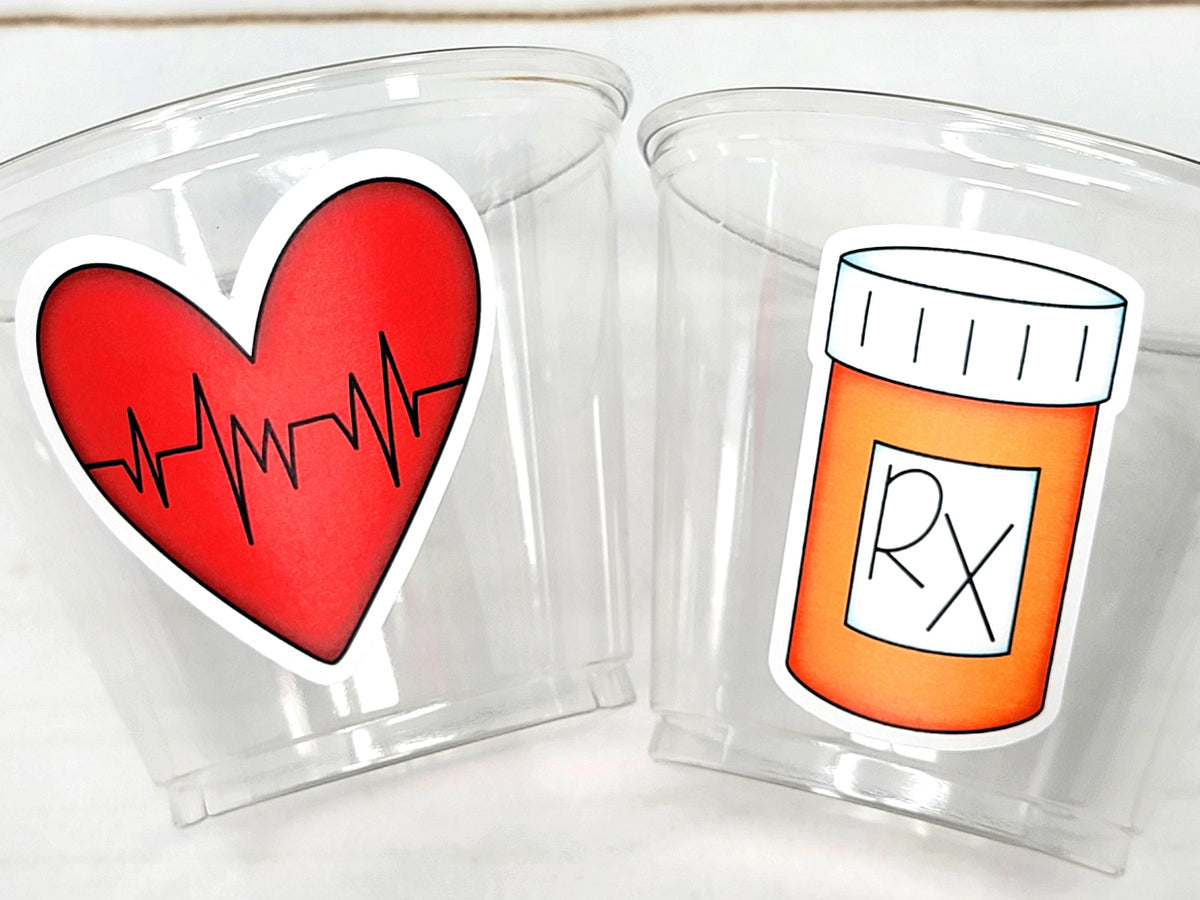 NURSING PARTY CUPS - Doctor Party Cups Nurse Party Cups Nursing Party Rn Party Decorations Medical School Party Nurse Graduation Party Meds