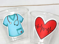 NURSING PARTY CUPS - Doctor Party Cups Nurse Party Cups Nursing Party Rn Party Decorations Medical School Party Nurse Graduation Party Meds