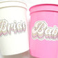 BRIDE AND BABE Party Cups - Bachelorette Party Cups Pink Bachelorette Cups Wedding Cups Bachelorette Party Favors Bride Babes Wedding Gifts