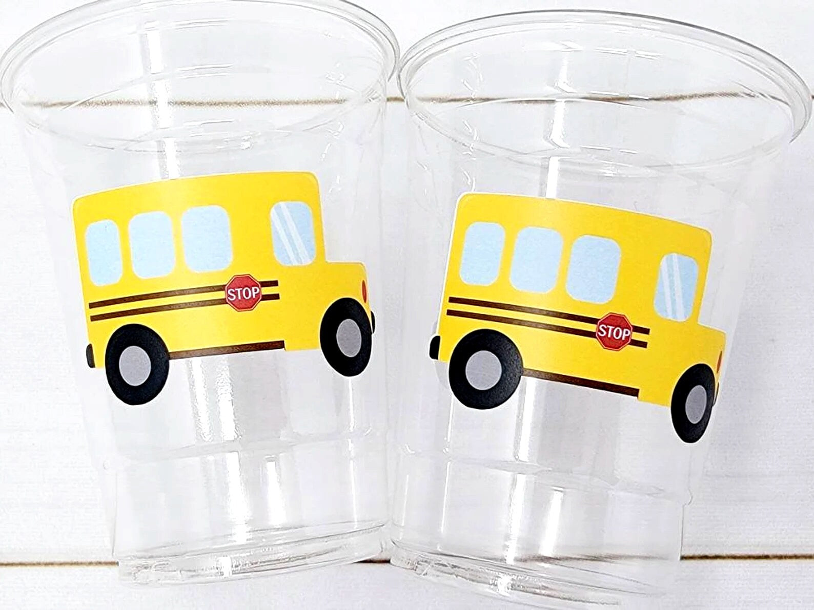 School Bus Party Cups - School Cups School Bus Birthday School Bus Party School Bus Favors Teachers Gift Gift for Teacher Back To School