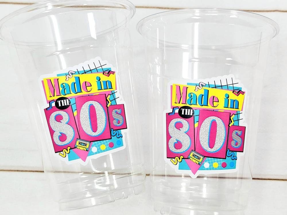 I Love the 80'S PARTY CUPS - 80's Birthday Cups 80's Party Cups 80's Decorations 80's Birthday Party 80's Birthday Party Decorations 80s 90s