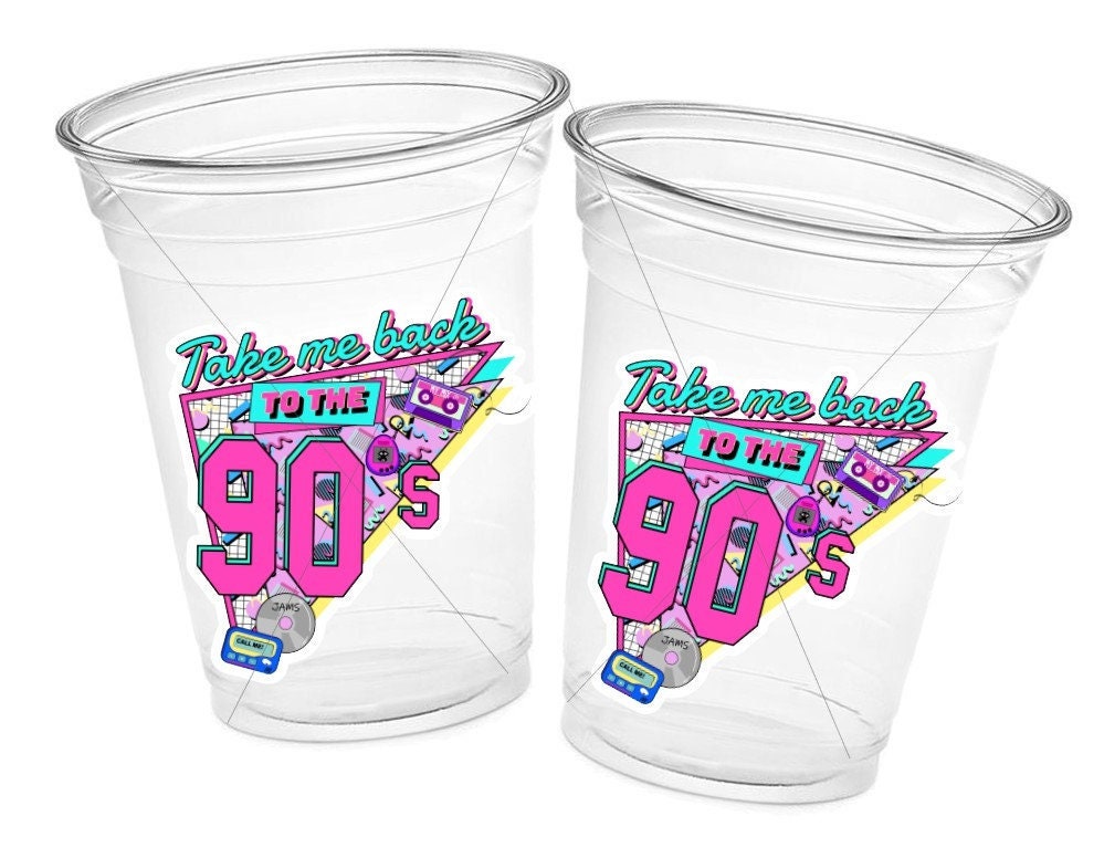 I Love the 90'S PARTY CUPS -90's Birthday Cups 90's Party Cups 90's Decorations 90's Birthday Party 90's Birthday Party Decorations 90s 90's