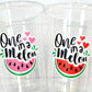 WATERMELON PARTY CUPS - Watermelon Party Favors Watermelon Treat Cups Watermelon Birthday One in a Melon First Birthday 1st Birthday