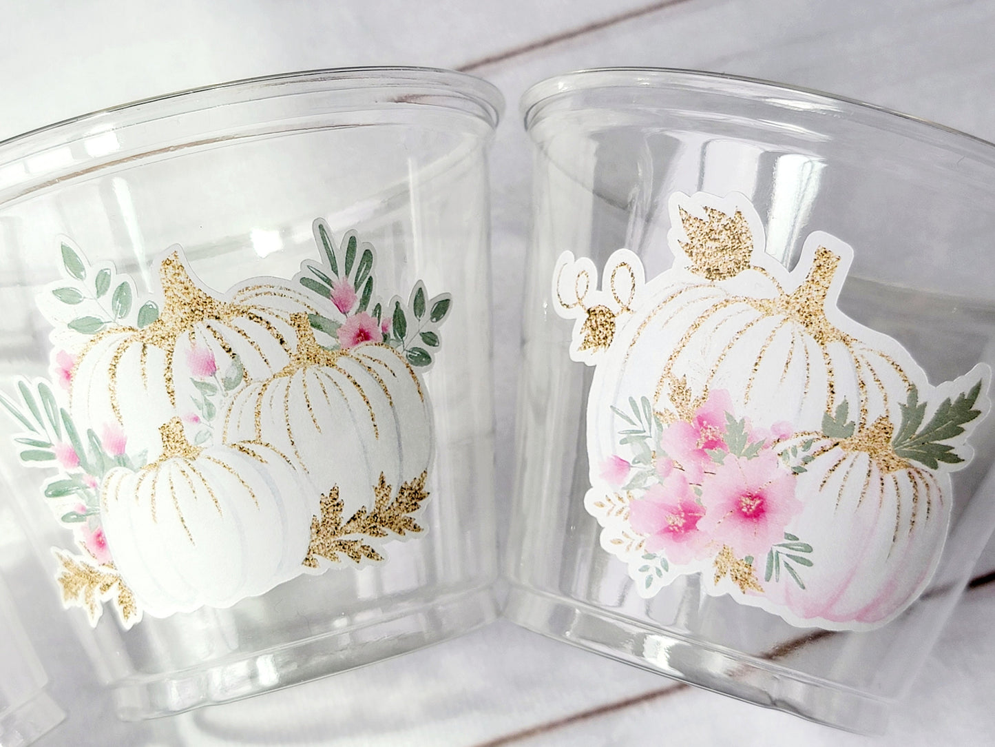 PINK PUMPKIN PARTY Cups - Pumpkin Party Cups Pink and Gold Pumpkin Cups Little Pumpkin Fall Baby Shower Pink Pumpkin Little Pumpkin Cups