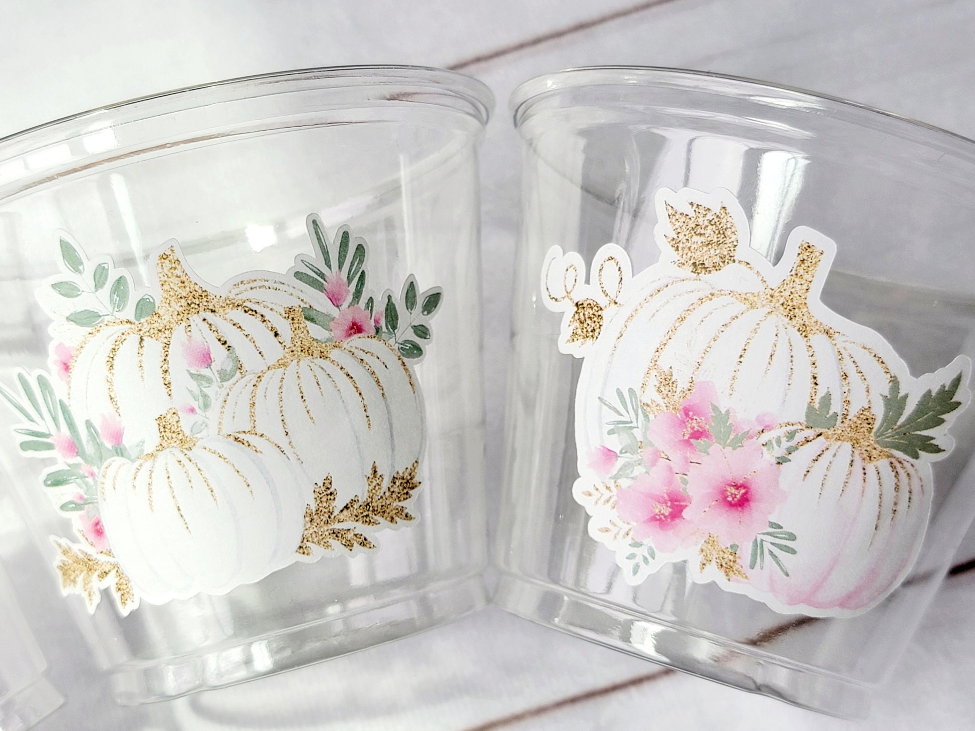 PINK PUMPKIN PARTY Cups - Pumpkin Party Cups Pink and Gold Pumpkin Cups Little Pumpkin Fall Baby Shower Pink Pumpkin Little Pumpkin Cups