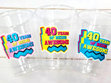 40th PARTY CUPS - 1983 Cups 40th Birthday Party 40th Birthday Favors 40th Party Cups 40th Party Decorations 1983 Birthday Party Cups 80s Cup