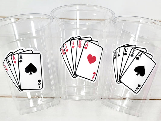 PLAYING CARDS PARTY Cups -Casino Cups Casino Birthday Magician Party Cups Casino Birthday Gambling Party Decoration Poker Game Deck of Cards