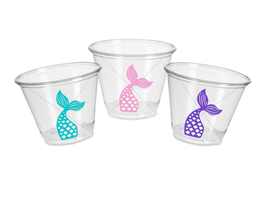 MERMAID PARTY CUPS - Mermaid Birthday Cups Mermaid Party Cups Mermaid Party Decorations Mermaid Party Favors Mermaid Mermaid Party Decor