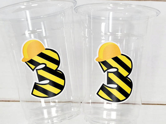 CONSTRUCTION PARTY CUPS - Hard Hat Party Cups Construction Party Cups Construction Birthday Construction Party Construction Decorations
