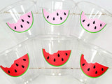 WATERMELON PARTY CUPS - Watermelon Party Favors Watermelon Treat Cups Watermelon Birthday One in a Melon First Birthday 1st Birthday