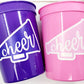 CHEERLEADING PARTY CUPS - Cheer Party Cups Cheerleader Party Cups Cheer Birthday Party Cheer Party Favors Cheer Baby Shower Cups Cheer Squad