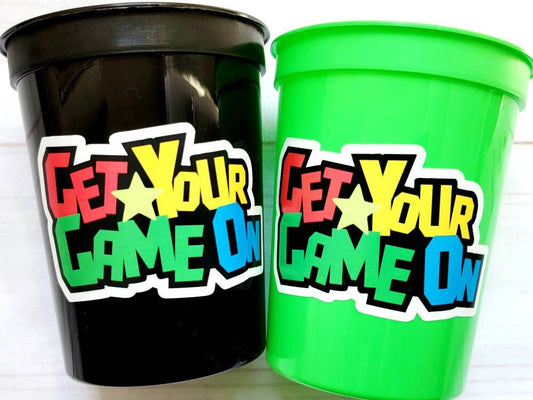 VIDEO GAME PARTY Cups - Video Game Cups Video Game Party Cups Level Up Party Decorations Gamer Baby Shower Decorations Video Game Birthday