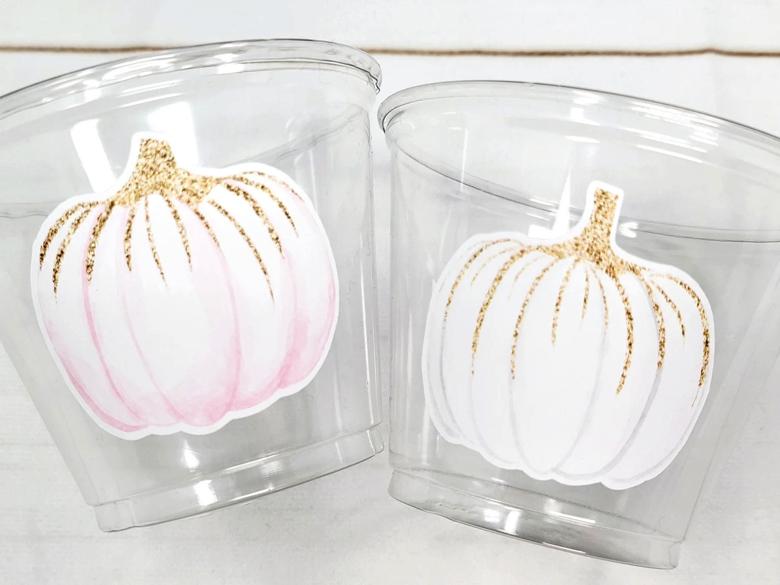 PUMPKIN PARTY CUPS - Pink Little Pumpkin First Birthday Decoration Little Pumpkin Party Fall Baby Shower Fall Party Cups Thanksgiving Cups