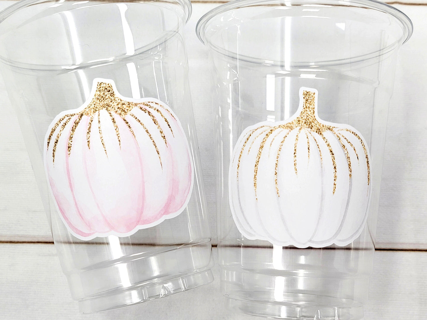 PINK PUMPKIN PARTY Cups - Little Pumpkin First Birthday Decoration Little Pumpkin Party Fall Baby Shower Fall Party Cups Thanksgiving Cups