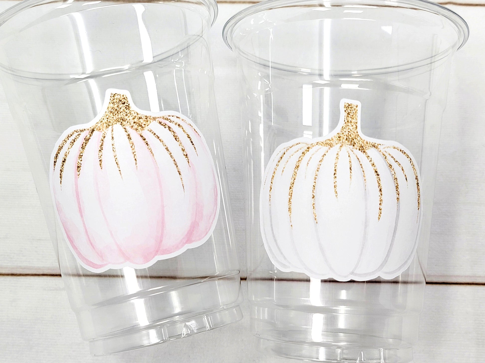 PINK PUMPKIN PARTY Cups - Little Pumpkin First Birthday Decoration Little Pumpkin Party Fall Baby Shower Fall Party Cups Thanksgiving Cups