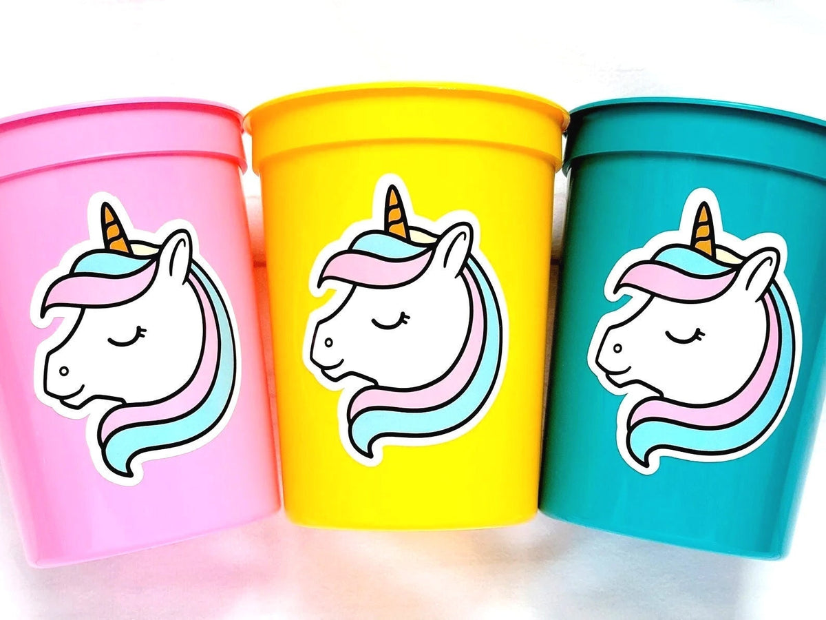 UNICORN PARTY CUPS, Unicorn Birthday, Unicorn Birthday Decorations, Unicorn Party Supply, Unicorn Baby Shower, Rainbow, Unicorn Party Favors
