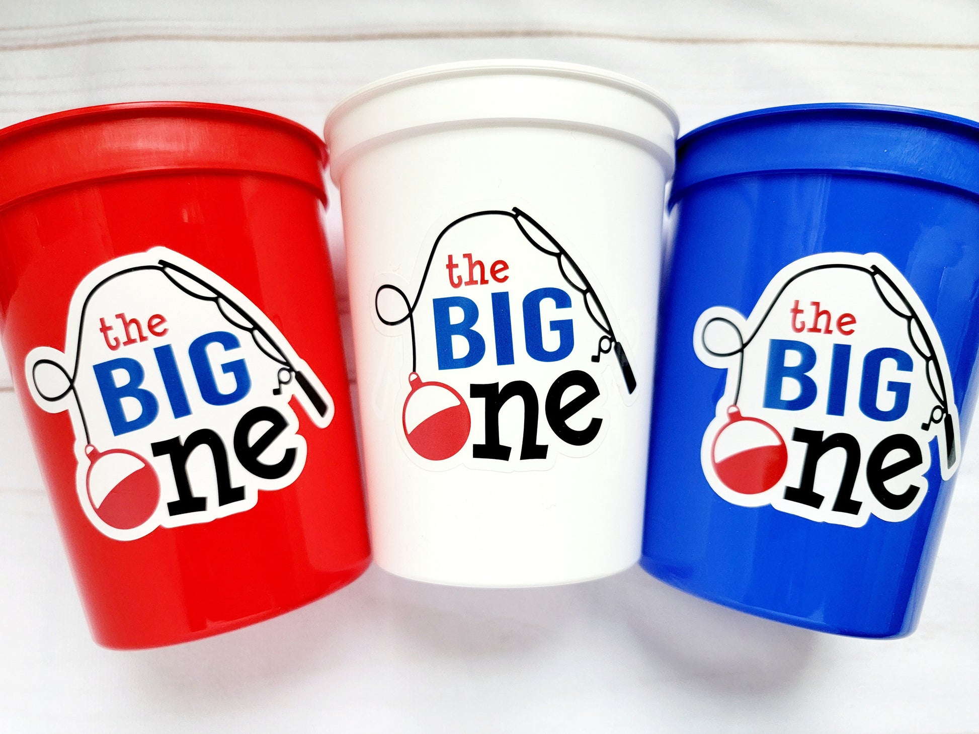 FISHING PARTY CUPS - Fishing Birthday Fishing First Birthday Party Gone Fishing Party The Big One Fishing Bobber Decorations Fish Bait Cups