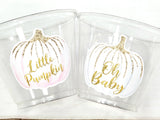 LITTLE PUMPKIN PARTY cups Oh Baby Pumpkin Party Cups Little Pumpkin Oh Baby First Birthday Decoration Little Pumpkin Party Fall Baby Shower