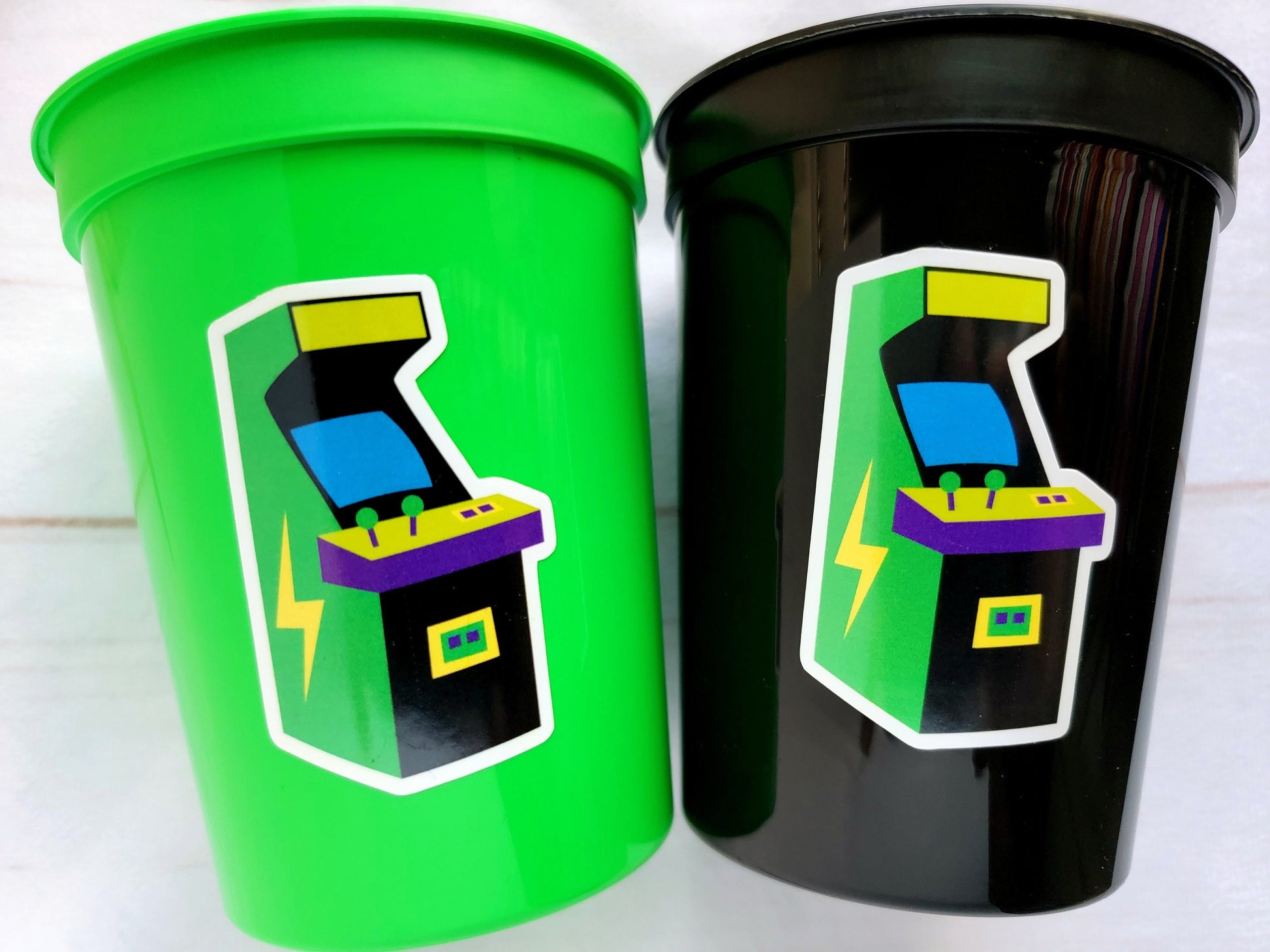 VIDEO GAME PARTY Cups - Video Game Cups Video Game Party Cups Level Up Party Decorations Gamer Baby Shower Decorations Video Game Birthday