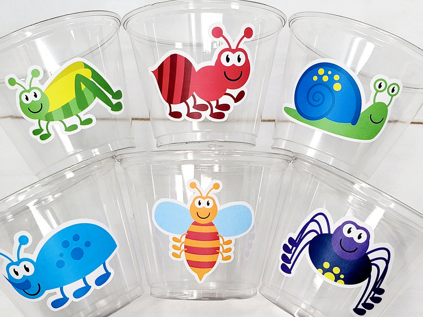 BUG PARTY CUPS - Insect Party Cups Bug Birthday Cups Insect Party Insect Birthday Insect Party Supplies Insect Party Decorations Bug Favors