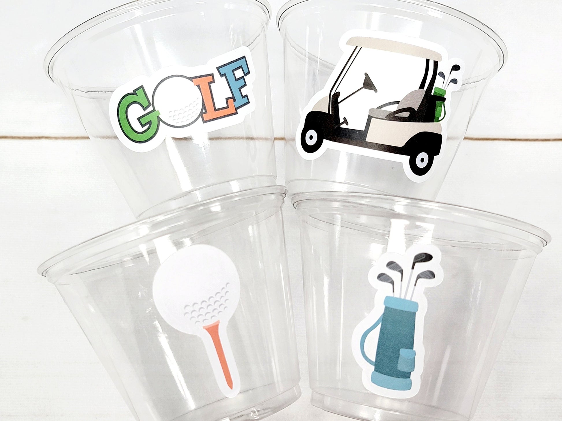 GOLF PARTY CUPS - Golfing Party Cups Golf Birthday Golf Party Golf Decorations Golf Party Supplies Golfing Cups Golf Cups Golf Favors