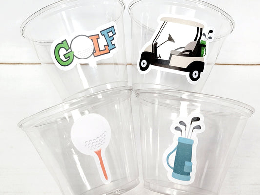 GOLF PARTY CUPS - Golfing Party Cups Golf Birthday Golf Party Golf Decorations Golf Party Supplies Golfing Cups Golf Cups Golf Favors