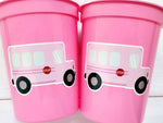 School Bus Party Cups - Reusable School Cups School Bus Birthday School Bus Party School Bus Favors Teachers Gift for Teacher Back To School