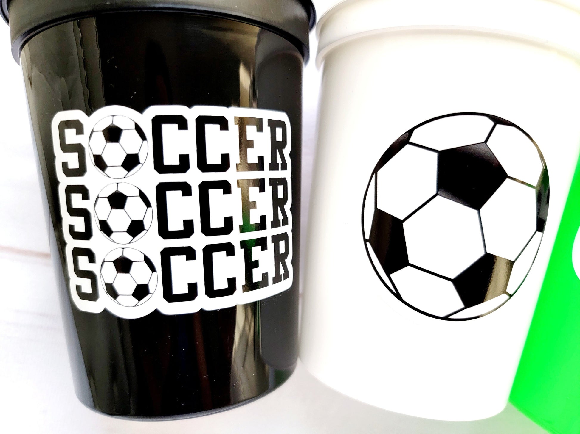 SOCCER PARTY CUPS - Soccer Party Cups Soccer Birthday Soccer Party Soccer Decorations Soccer Party Supplies Soccer Birthday Party Soccer