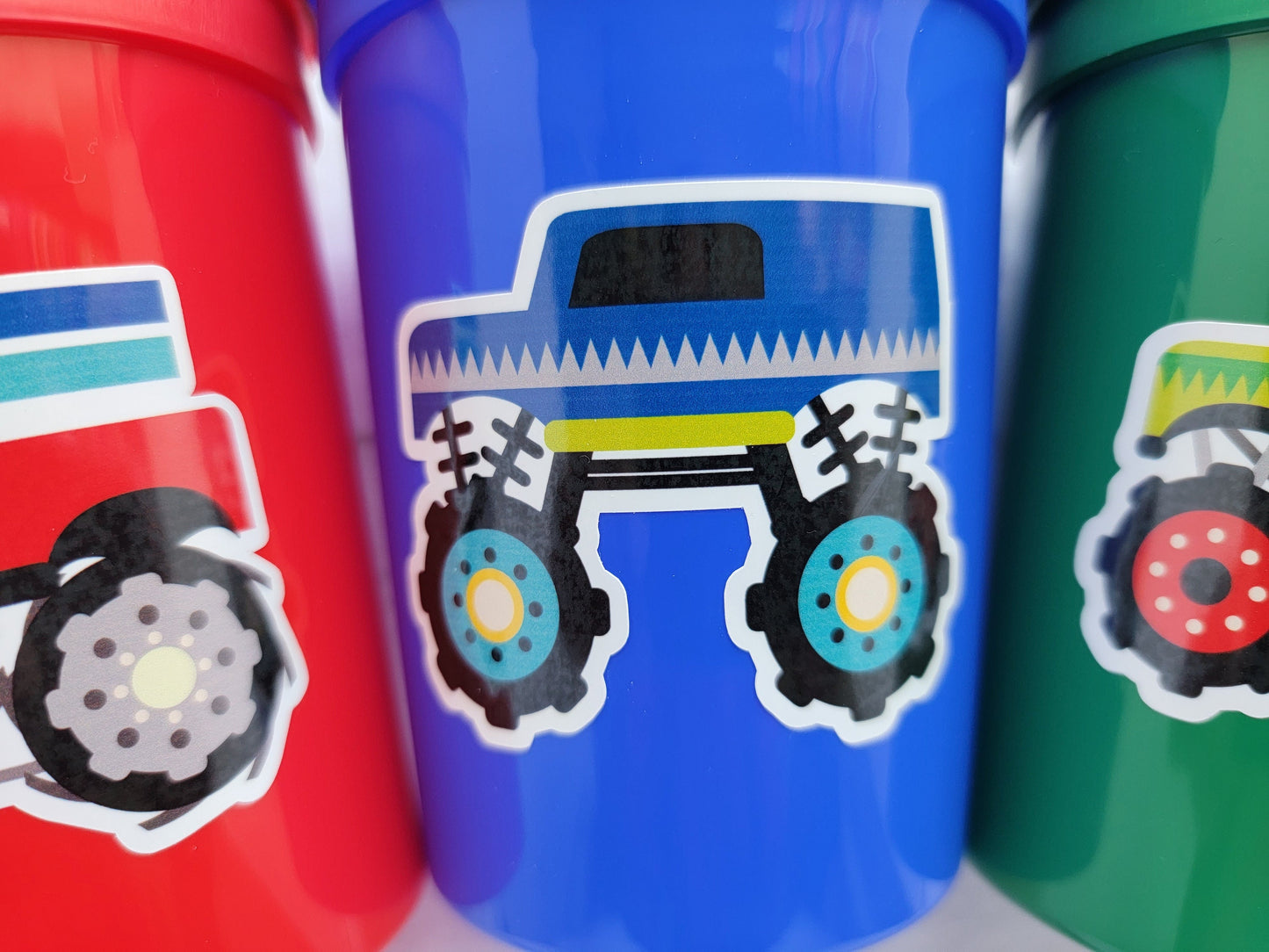 MONSTER TRUCK PARTY Cups - Monster Truck Treat Cups Monster Truck Birthday Monster Truck Party Monster Truck Party Favors, Monster Truck Cup