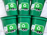 GARBAGE TRUCK PARTY Cups - Garbage Truck Treat Cups Garbage Truck Party Favors Garbage Truck Birthday Favors Trash Garbage Birthday
