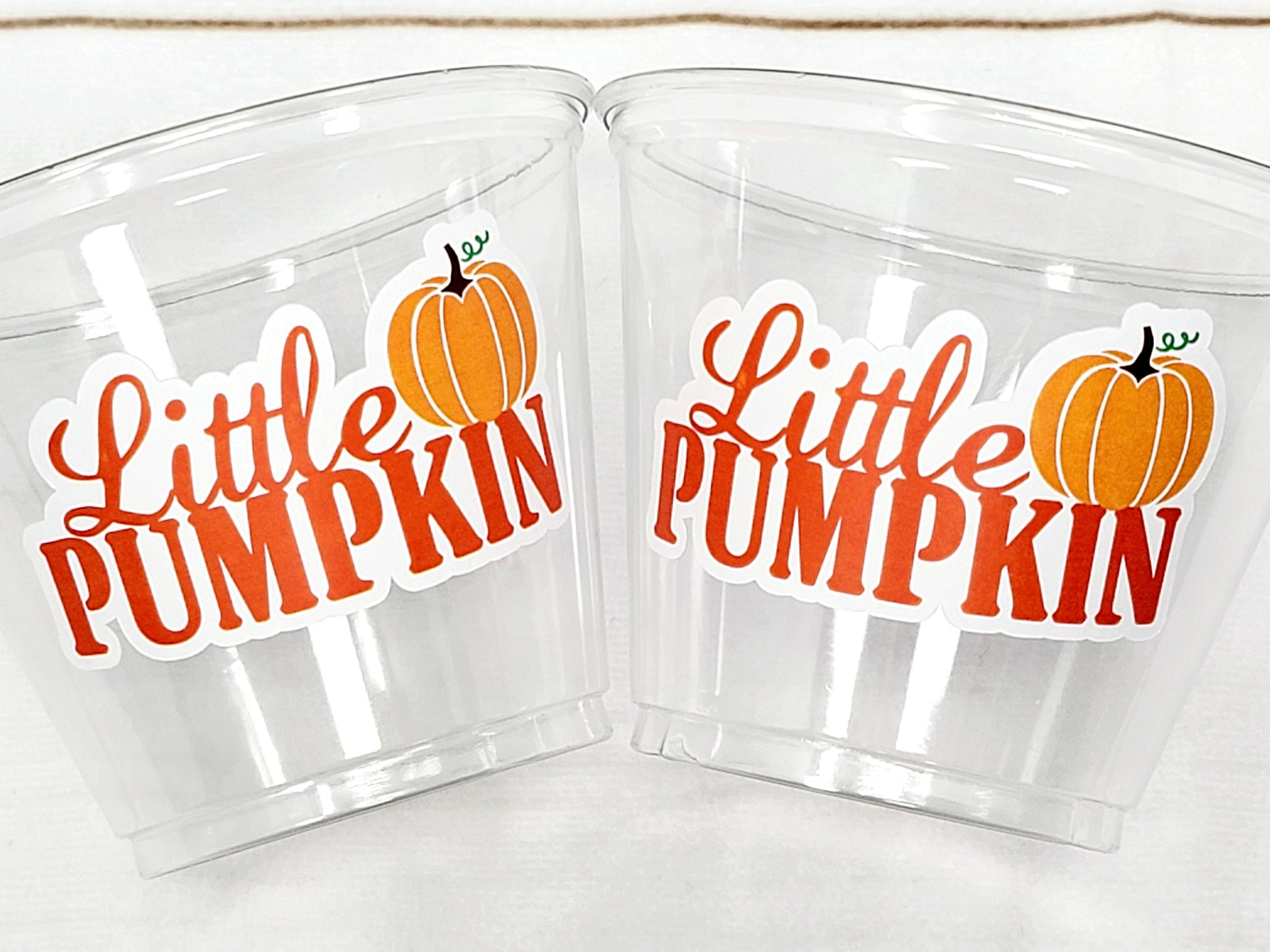 PUMPKIN PARTY CUPS - Little Pumpkin First Birthday Decoration Little Pumpkin Party Fall Baby Shower Fall Party Cups Thanksgiving Cups Little