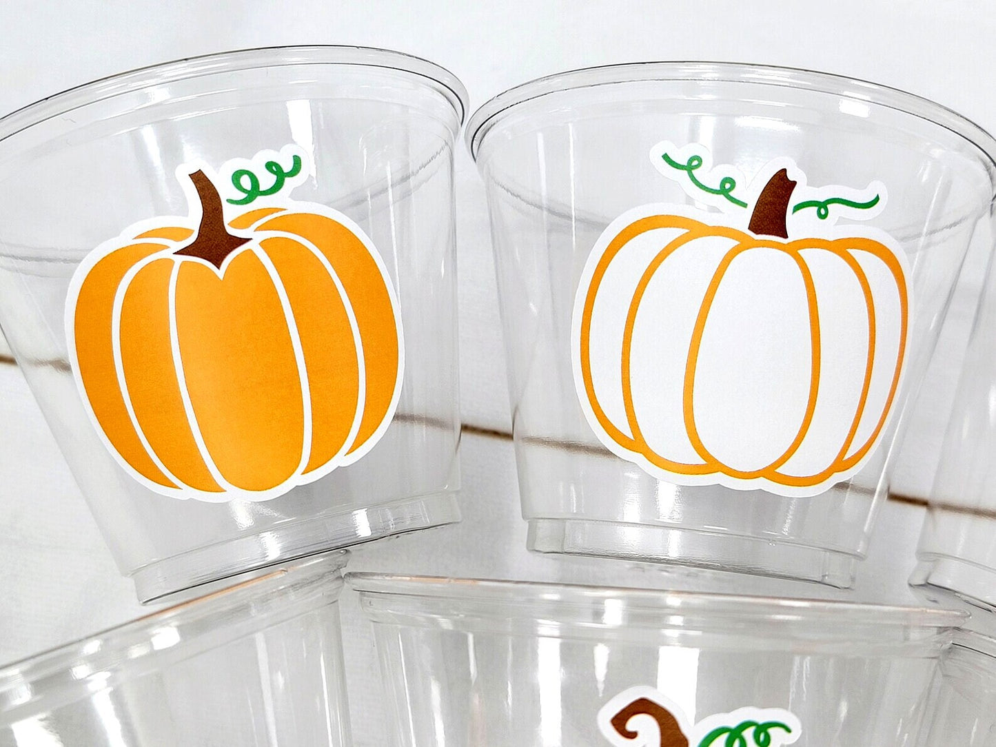 FALL PUMPKIN PARTY Cups - Little Pumpkin Cups Fall Baby Shower Cups Pink Pumpkin Fall Baby shower White Pumpkin Party Cups Party Favors