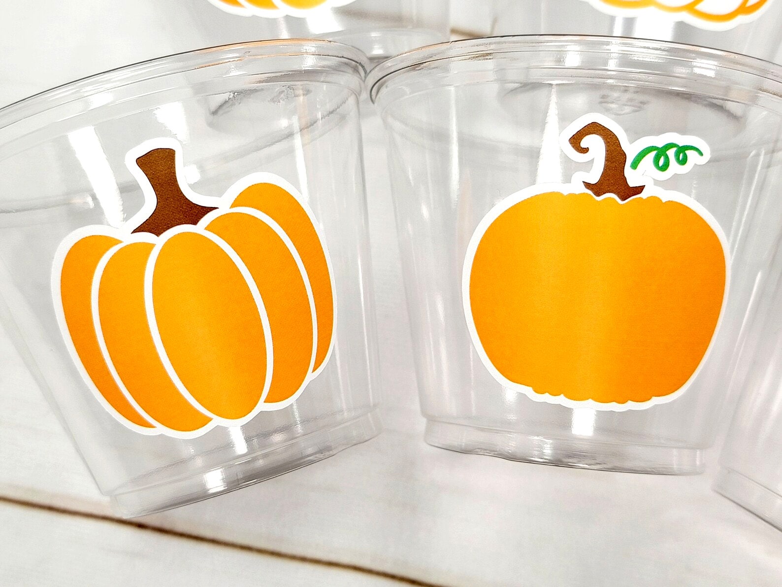 FALL PUMPKIN PARTY Cups - Little Pumpkin Cups Fall Baby Shower Cups Pink Pumpkin Fall Baby shower White Pumpkin Party Cups Party Favors