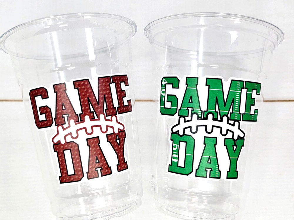 FOOTBALL PARTY CUPS - Football Cups Football Party Cups Football Birthday Cups Football Party Cups Sports Party Cups Football Party Favors
