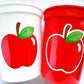 Apple Party Cups, Teacher Gift Cups, Back to School Party Cups, Apple Birthday Cups, School Snack Cups, Teacher Party Decorations Apple Cups