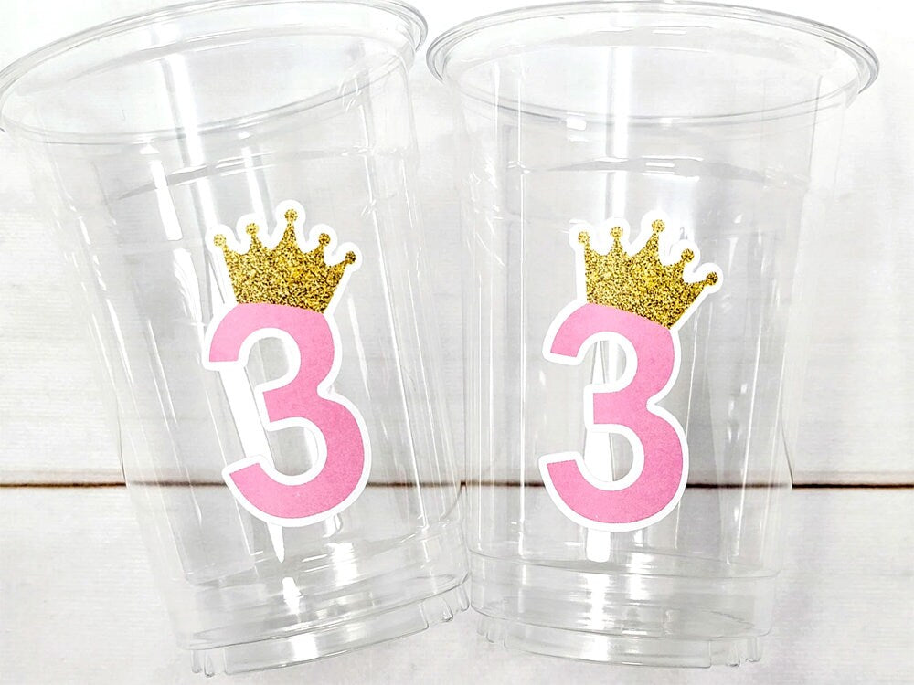 PRINCESS PARTY CUPS - Princess Birthday Cups Princess Party Cups Princess Party Decorations Princess Party Favors Princess Birthday Supplies