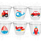 TRANSPORTATION PARTY CUPS - Transportation Birthday Party Car Party Cups Train Party Cups Airplane Cups Boat Cups Party Favors Decorations