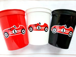 RACING PARTY CUPS - Race Car Cups Racing Birthday Cups Racing Birthday Cups Race Car Party Favors Racing Party Favors Racing Decorations