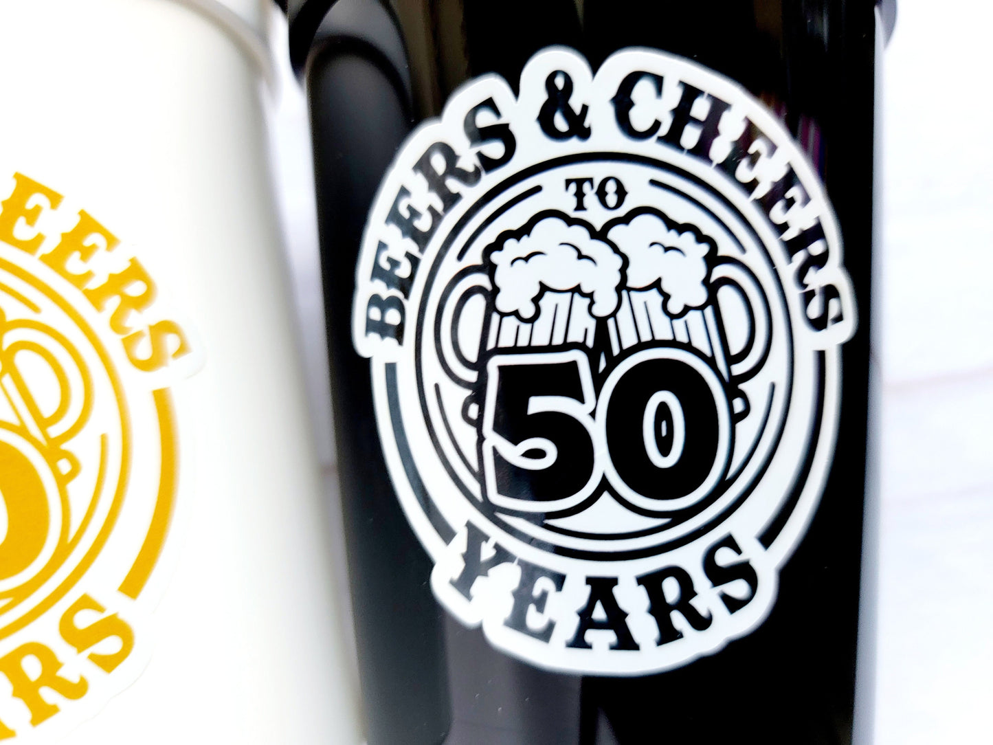 50th PARTY CUPS - Beers, Cheers, Vintage 1972 50th Birthday Party 50th Birthday Favors 50th Party Cups 50th Party Decorations