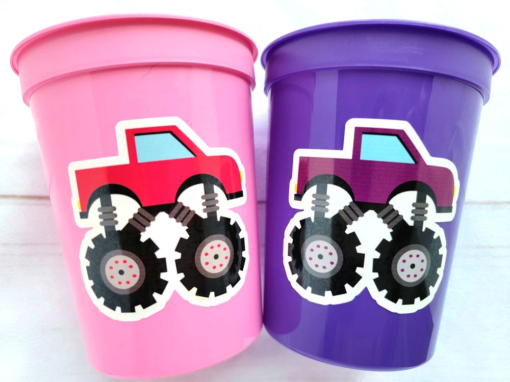 MONSTER TRUCK PARTY Cups - Monster Truck Treat Cups Monster Truck Birthday Monster Truck Party Monster Truck Party Favors, Monster Truck Cup