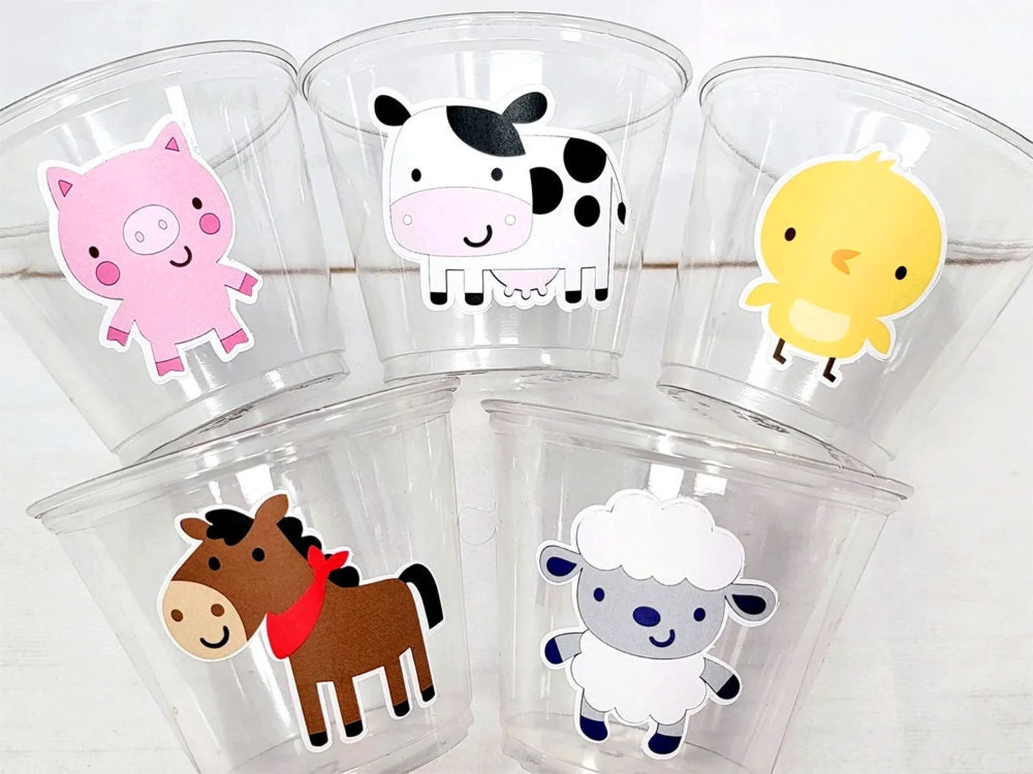 FARM PARTY Cups - Farm Cups Farm Animal Cups Farm First Birthday Farm Baby Shower Barnyard Party Farm Birthday Decorations Farm Party Favors